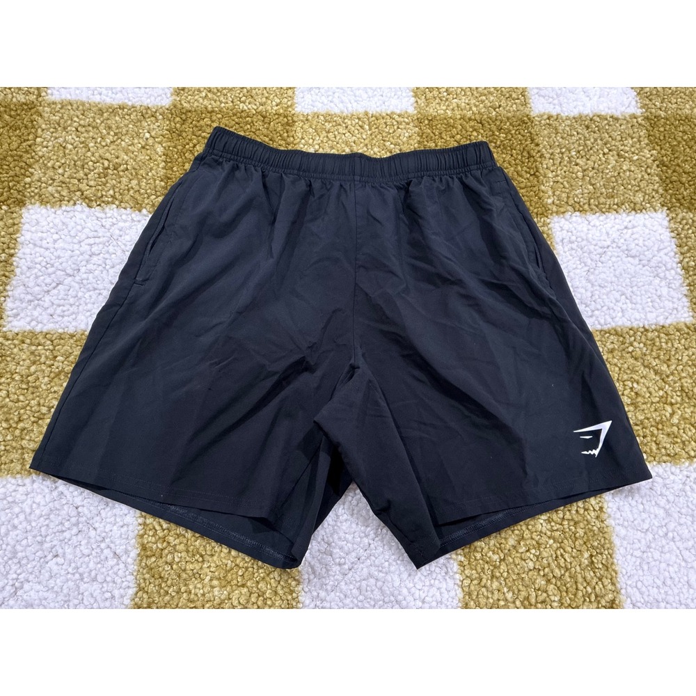 Gymshark Arrival Shorts Men Medium Black Athletic Training Gym Workout 6" Inseam